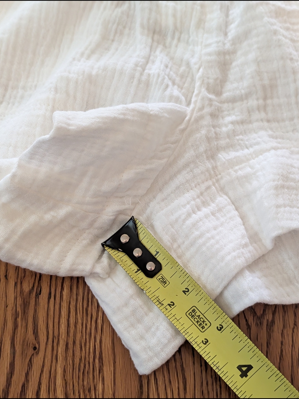 The Shirt Rochelle Behrens Barry Short White Cotton Gauze Shorts - Picture 12 of 12